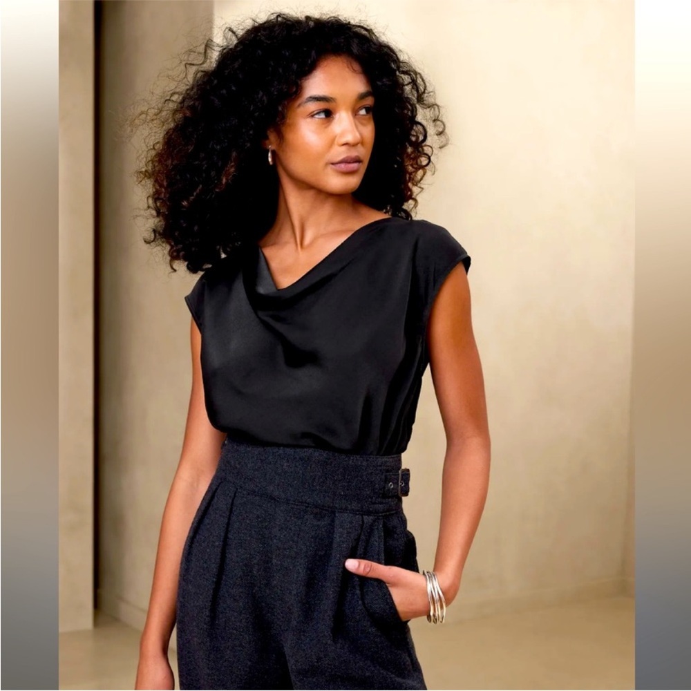 Cowl Neck Silky Top